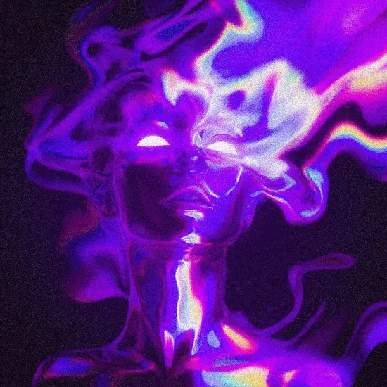 Vivid violet abstract movement